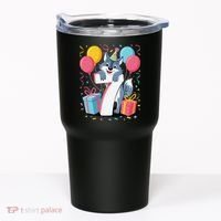 Wolf 7th Birthday Girl 7 Years Old Seventh Seven Wolf Tumbler thumb 0