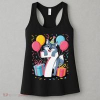 Wolf 7th Birthday Girl 7 Years Old Seventh Seven Wolf Women's Tank Top thumb 3