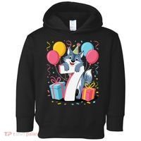 Wolf 7th Birthday Girl 7 Years Old Seventh Seven Wolf Toddler Hoodie thumb 0