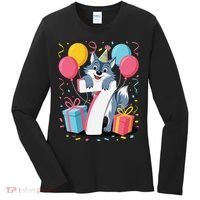 Wolf 7th Birthday Girl 7 Years Old Seventh Seven Wolf Women's Long Sleeve Shirt thumb 0