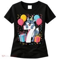 Wolf 7th Birthday Girl 7 Years Old Seventh Seven Wolf Women's T-Shirt thumb 0