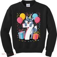 Wolf 7th Birthday Girl 7 Years Old Seventh Seven Wolf Kids Sweatshirt thumb 0