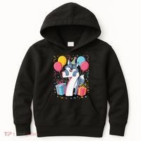 Wolf 7th Birthday Girl 7 Years Old Seventh Seven Wolf Kids Hoodie thumb 0