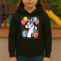 Wolf 7th Birthday Girl 7 Years Old Seventh Seven Wolf Kids Hoodie thumb 3