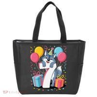 Wolf 7th Birthday Girl 7 Years Old Seventh Seven Wolf Tote Bag thumb 0