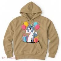 Wolf 7th Birthday Girl 7 Years Old Seventh Seven Wolf Hoodie thumb 0