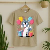 Wolf 7th Birthday Girl 7 Years Old Seventh Seven Wolf T-Shirt thumb 2