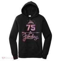 Wo 75 Years Old And Fabulous Happy 75th Birthday Present Women's Hoodie thumb 0