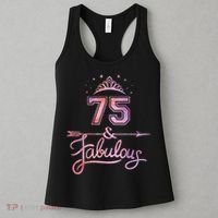 Wo 75 Years Old And Fabulous Happy 75th Birthday Present Women's Tank Top thumb 3
