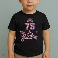 Wo 75 Years Old And Fabulous Happy 75th Birthday Present Toddler T-Shirt thumb 2