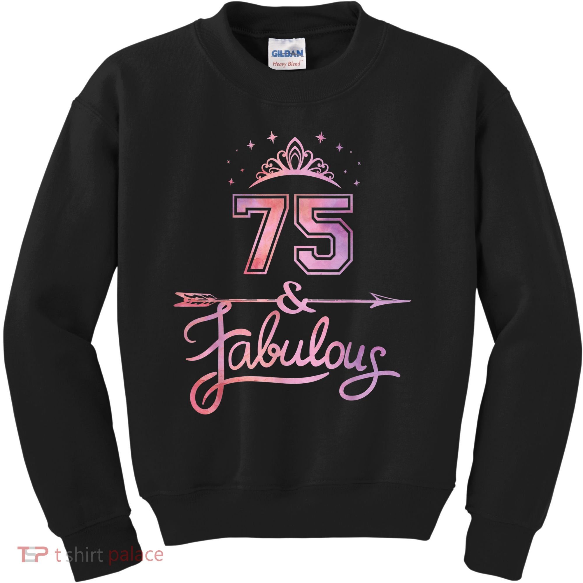 Wo 75 Years Old And Fabulous Happy 75th Birthday Present Kids Sweatshirt