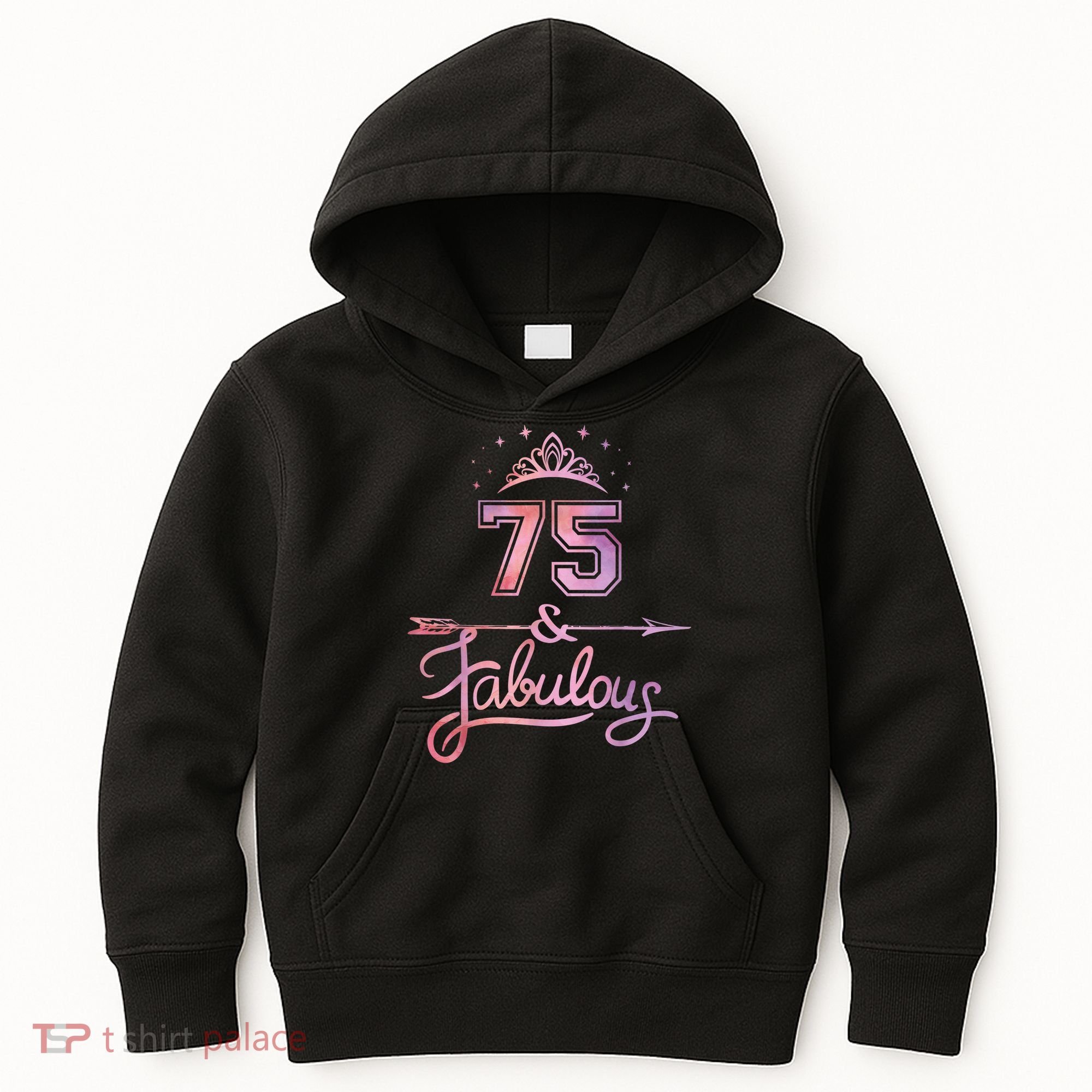 Wo 75 Years Old And Fabulous Happy 75th Birthday Present Kids Hoodie