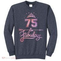 Wo 75 Years Old And Fabulous Happy 75th Birthday Present Sweatshirt thumb 0