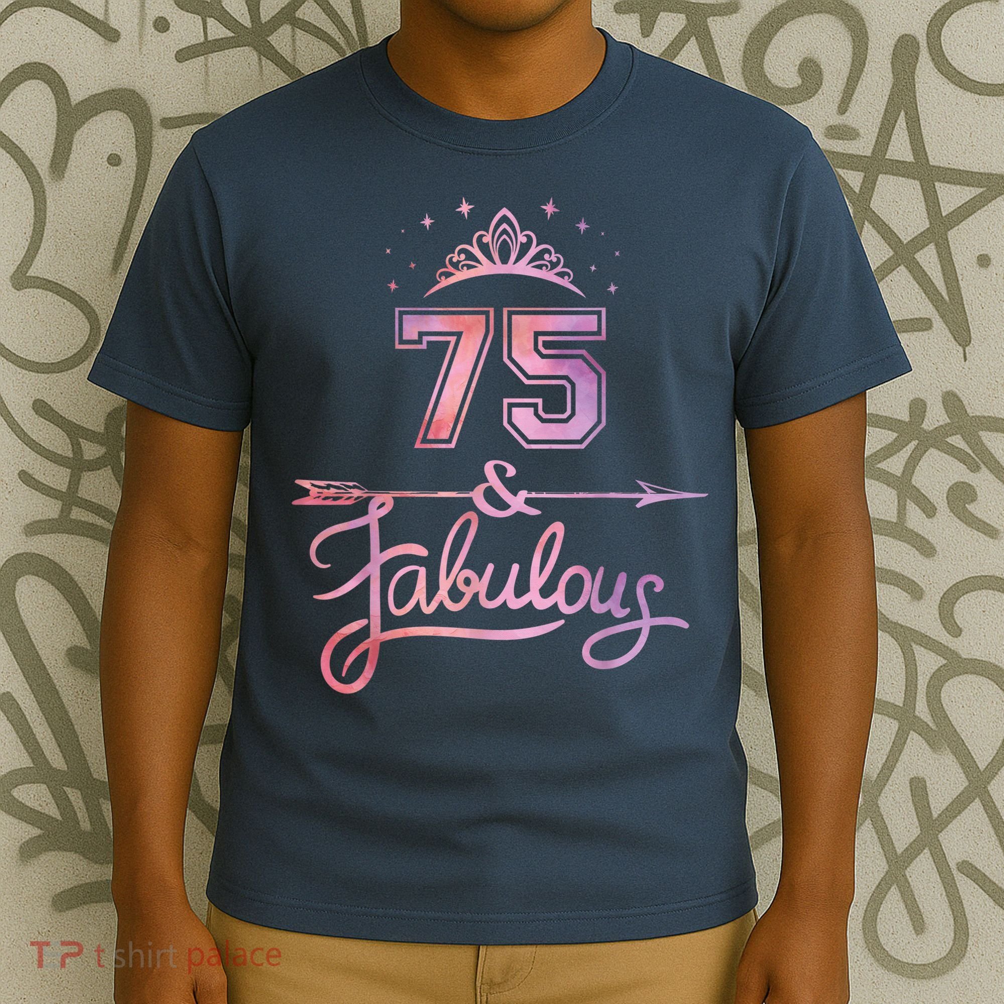 Wo 75 Years Old And Fabulous Happy 75th Birthday Present T-Shirt