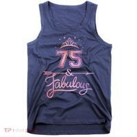 Wo 75 Years Old And Fabulous Happy 75th Birthday Present Tank Top thumb 0
