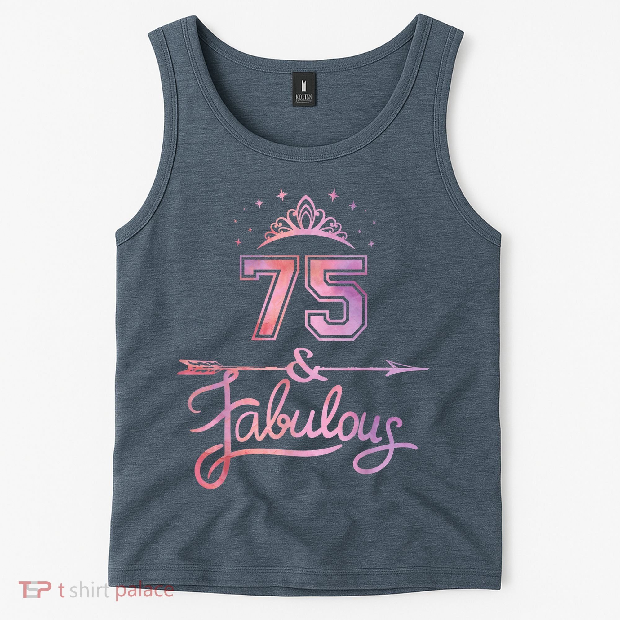 Wo 75 Years Old And Fabulous Happy 75th Birthday Present Tank Top