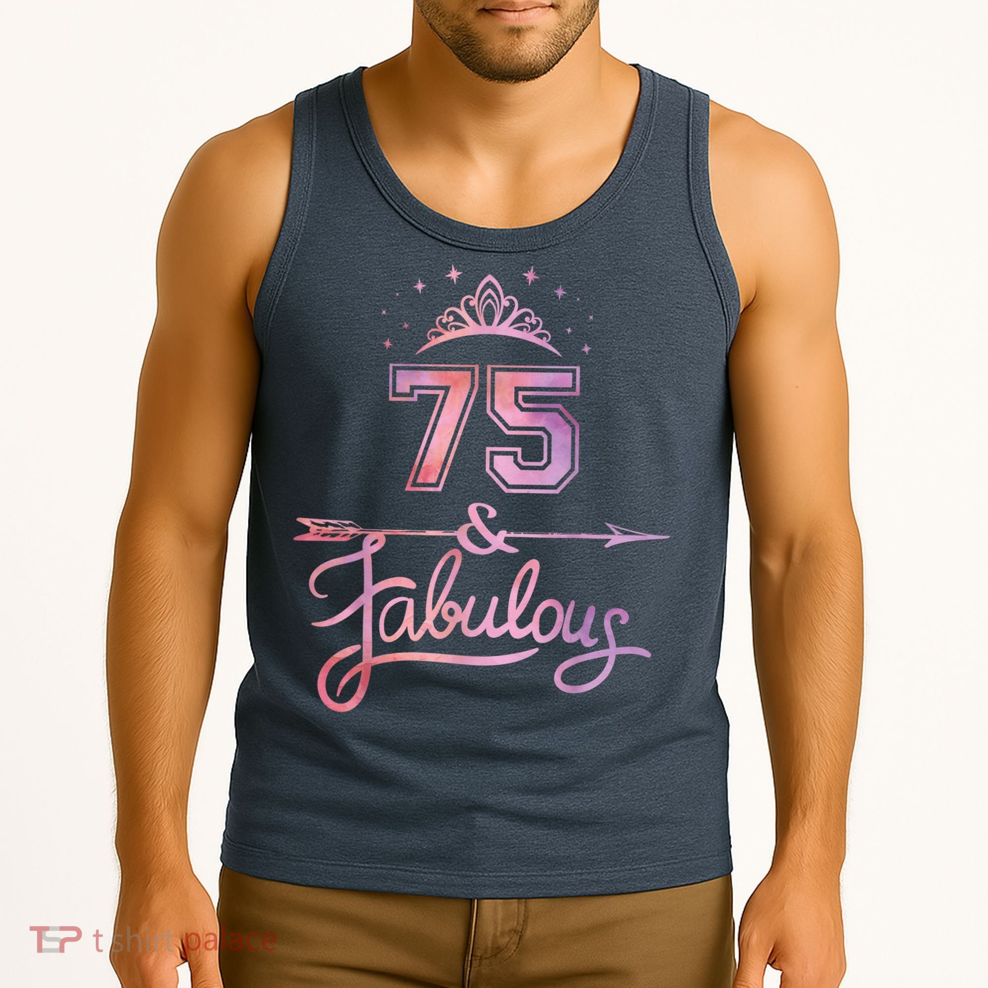 Wo 75 Years Old And Fabulous Happy 75th Birthday Present Tank Top