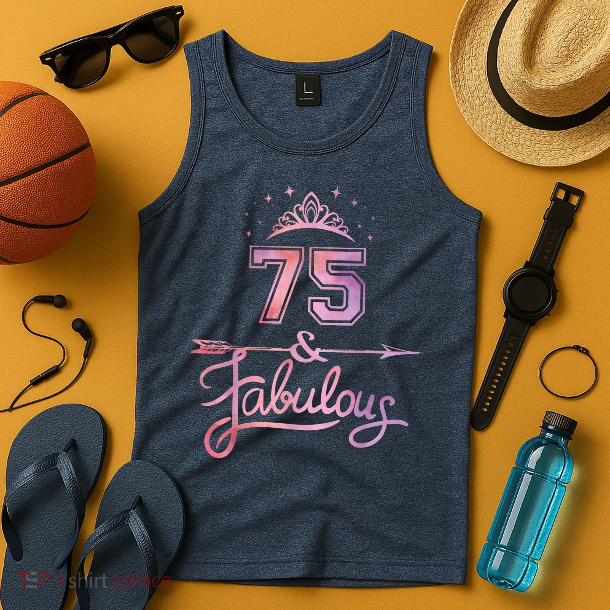 Wo 75 Years Old And Fabulous Happy 75th Birthday Present Tank Top
