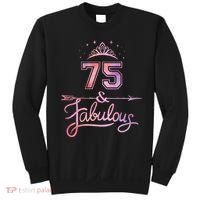 Women 75 Years Old And Fabulous Happy 75th Birthday Sweatshirt thumb 0
