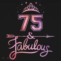 Women 75 Years Old And Fabulous Happy 75th Birthday Women's V-Neck T-Shirt thumb 4