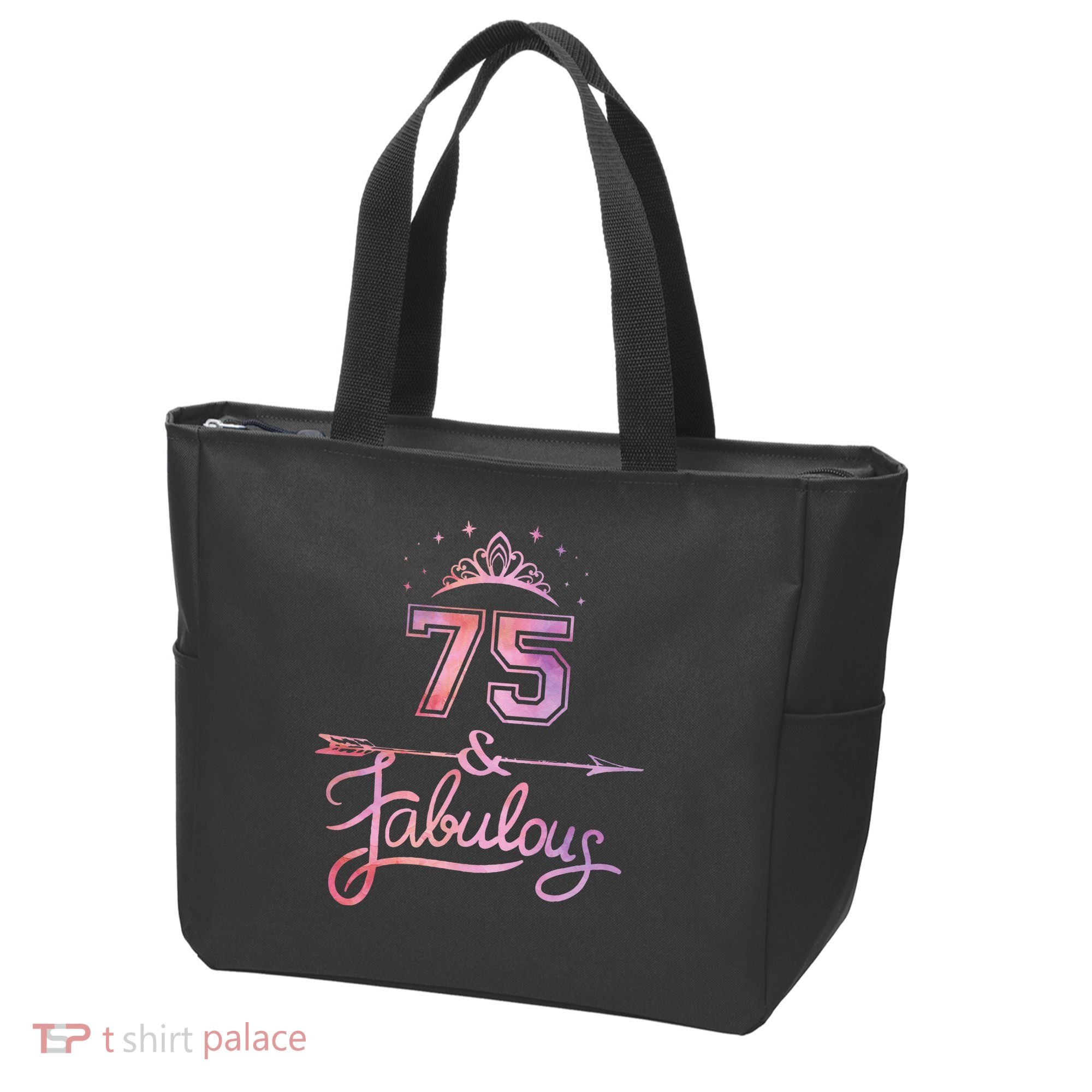 Women 75 Years Old And Fabulous Happy 75th Birthday Tote Bag
