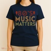 Wo 80's Music Matters Funny 80's Music Outfit 70s Music V-Neck T-Shirt thumb 4