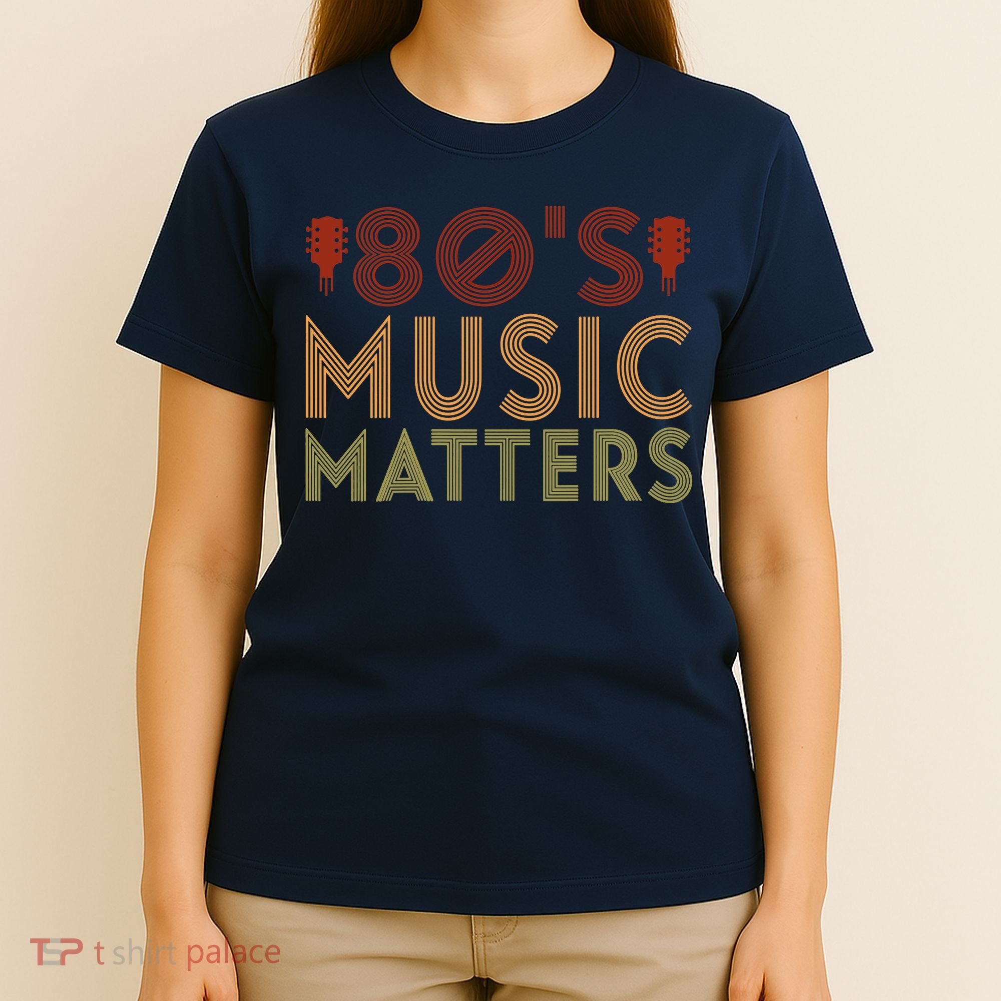 Wo 80's Music Matters Funny 80's Music Outfit 70s Music V-Neck T-Shirt
