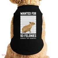 Wanted 93 Felonies Capybara Mugshots Rodent Owners Doggie Tank thumb 0