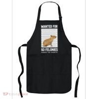Wanted 93 Felonies Capybara Mugshots Rodent Owners Apron thumb 0