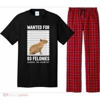 Wanted 93 Felonies Capybara Mugshots Rodent Owners Pajama Set thumb 0