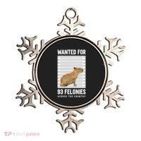 Wanted 93 Felonies Capybara Mugshots Rodent Owners Ornament thumb 0