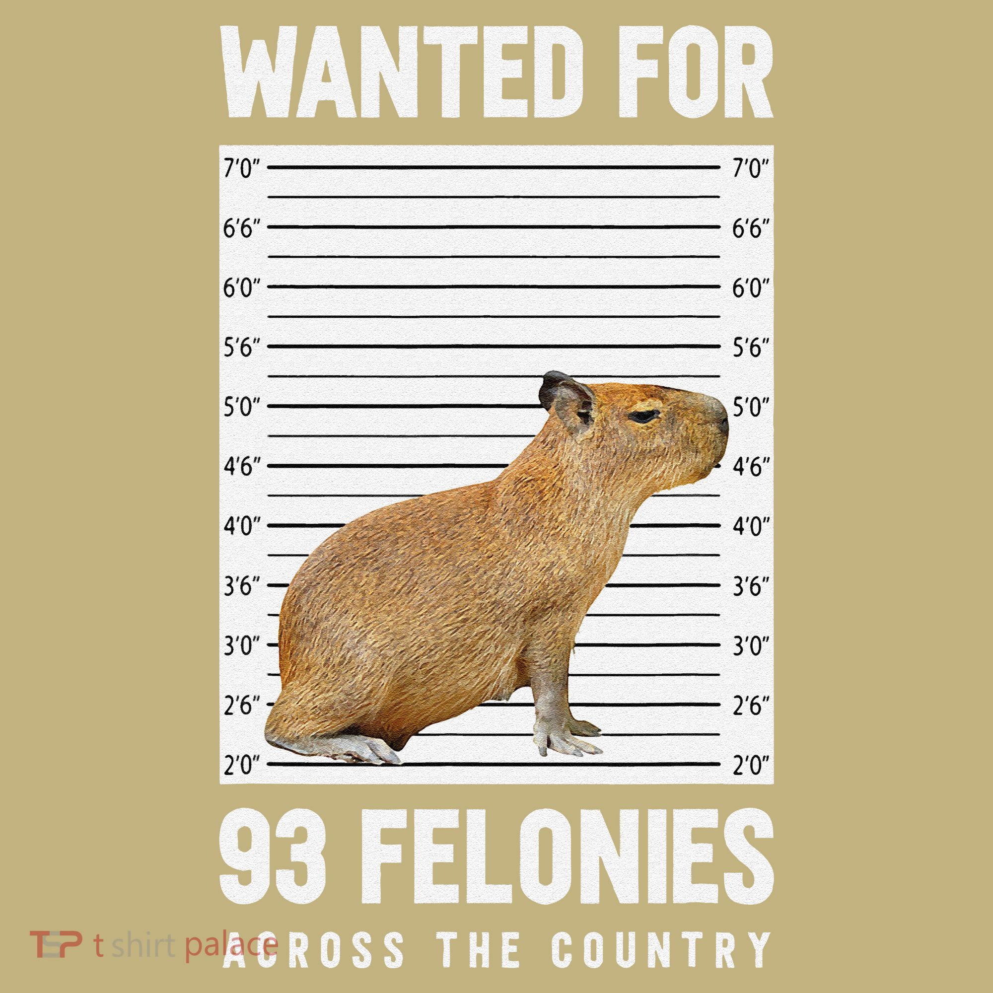 Wanted 93 Felonies Capybara Mugshots Rodent Owners Polo