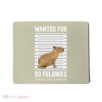 Wanted 93 Felonies Capybara Mugshots Rodent Owners Mousepad thumb 0