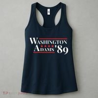 Washington Adams 1789 American Presidents Day US History Women's Tank Top thumb 3