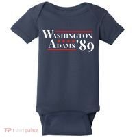 Washington Adams 1789 American Presidents Day US History Baby Bodysuit thumb 0