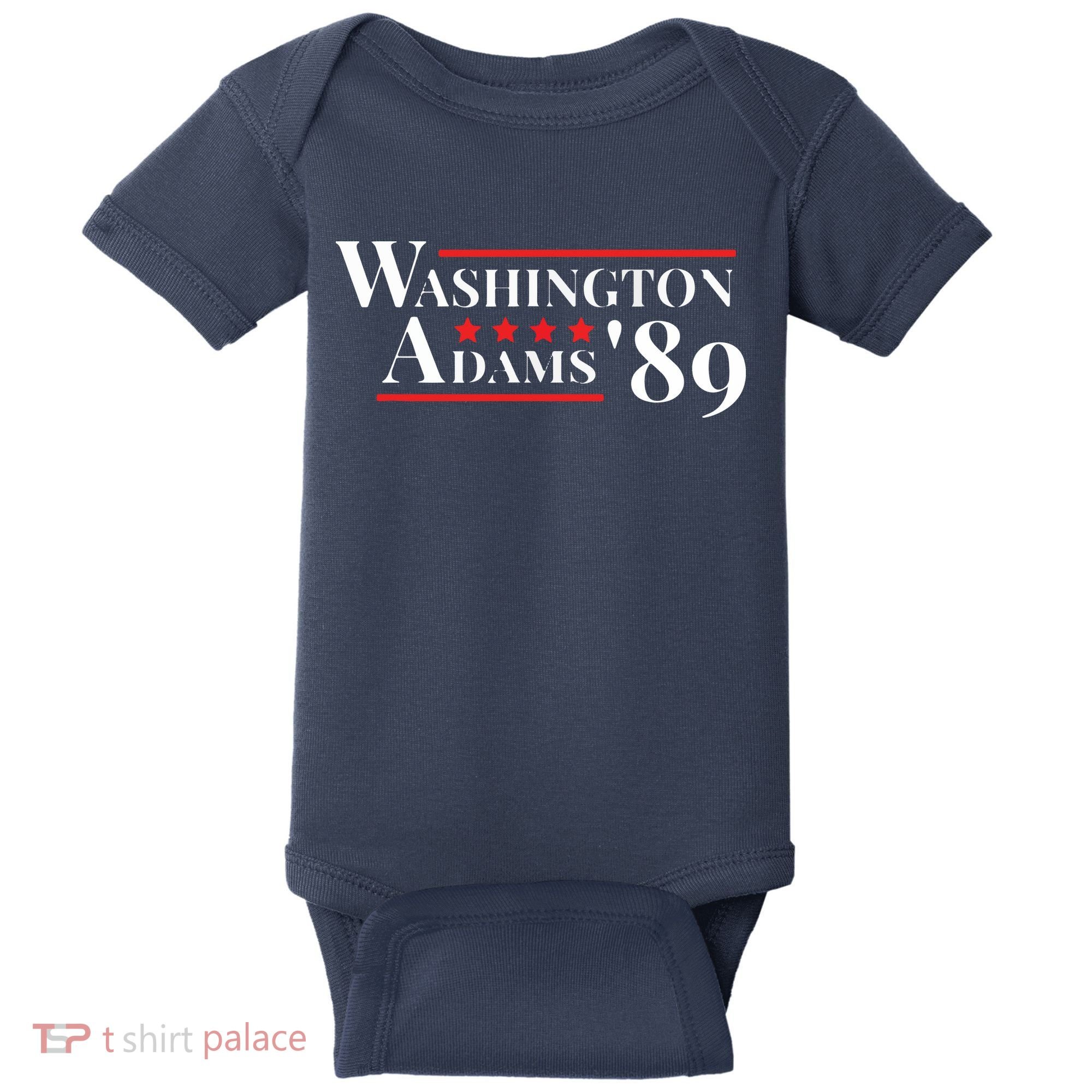 Washington Adams 1789 American Presidents Day US History Baby Bodysuit
