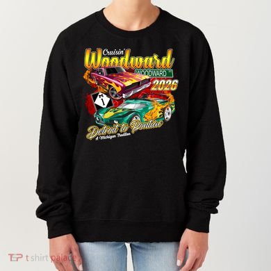 Woodward Avenue 2026 Detroit to Pontiac Racing Cars Women's Sweatshirt