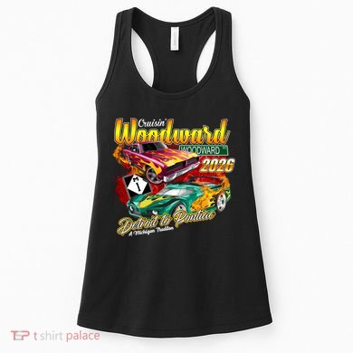 Woodward Avenue 2026 Detroit to Pontiac Racing Cars Women's Tank Top