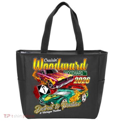 Woodward Avenue 2026 Detroit to Pontiac Racing Cars Tote Bag