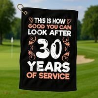 Work anniversary 30 years Company anniversary 30 Golf Towel thumb 1