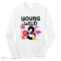Wild And 3 3rd Birthday Safari Zoo Animal Jungle Cute Long Sleeve Shirt thumb 0