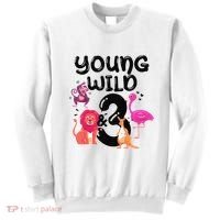 Wild And 3 3rd Birthday Safari Zoo Animal Jungle Cute Sweatshirt thumb 0