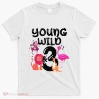 Wild And 3 3rd Birthday Safari Zoo Animal Jungle Cute T-Shirt thumb 0