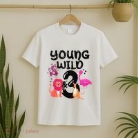 Wild And 3 3rd Birthday Safari Zoo Animal Jungle Cute T-Shirt thumb 2
