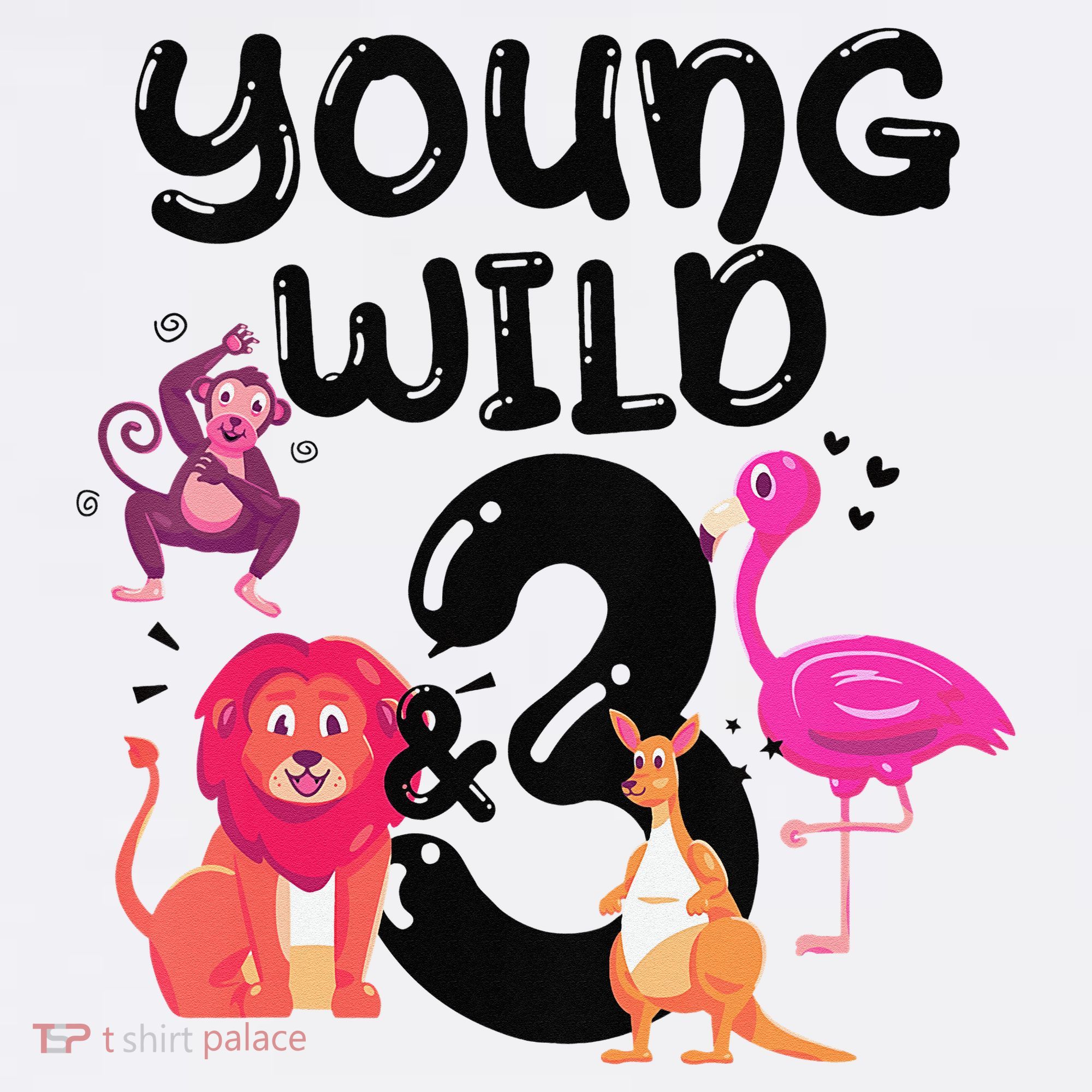 Wild And 3 3rd Birthday Safari Zoo Animal Jungle Cute Baby Bodysuit