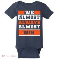We Almost Always Almost Win Funny Football Fans Baby Bodysuit thumb 0