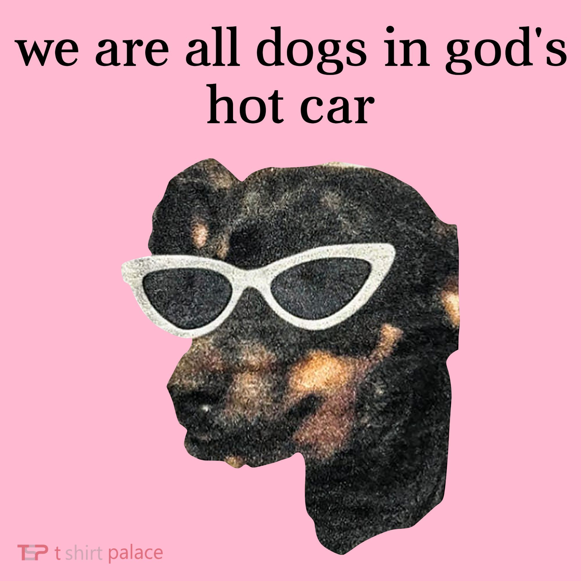 We Are All Dogs In God’S Hot Car Coaster