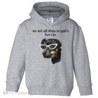 We Are All Dogs In God’S Hot Car Toddler Hoodie thumb 0