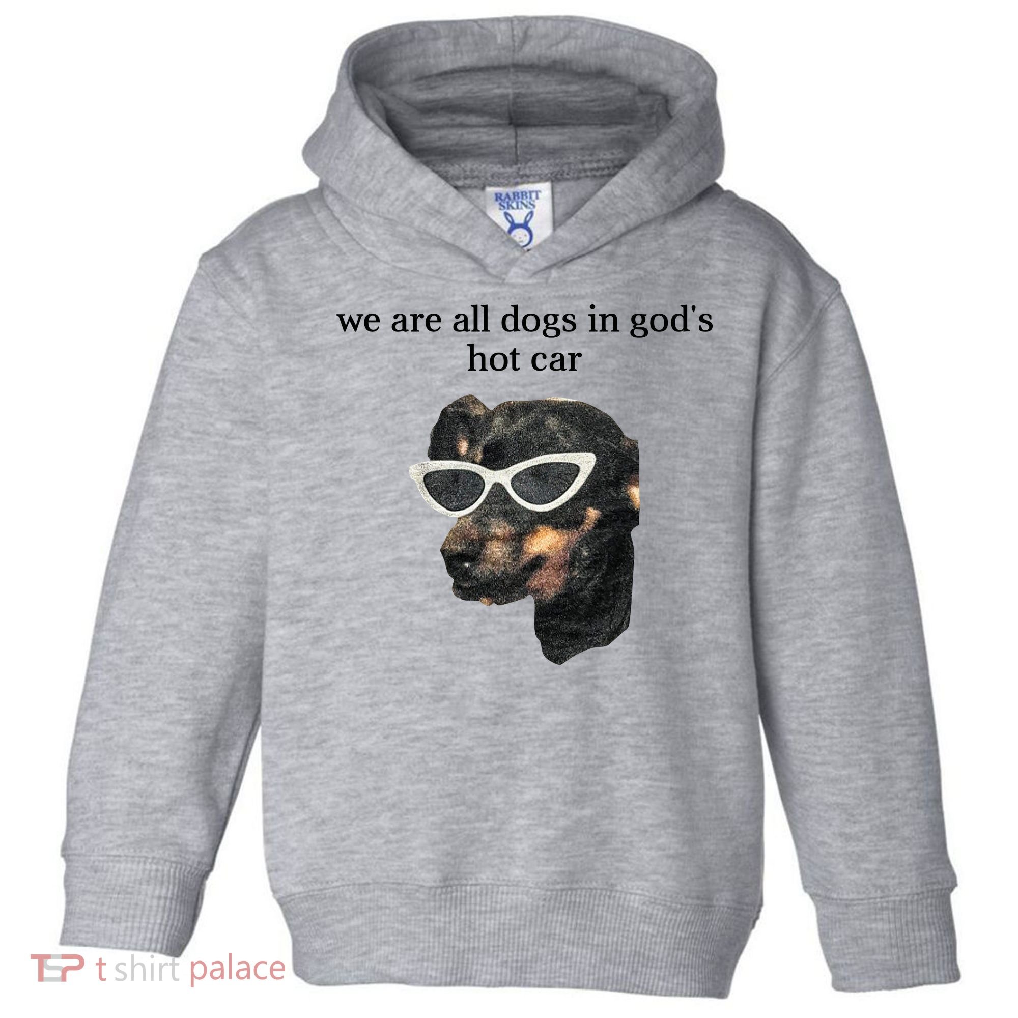 We Are All Dogs In God’S Hot Car Toddler Hoodie