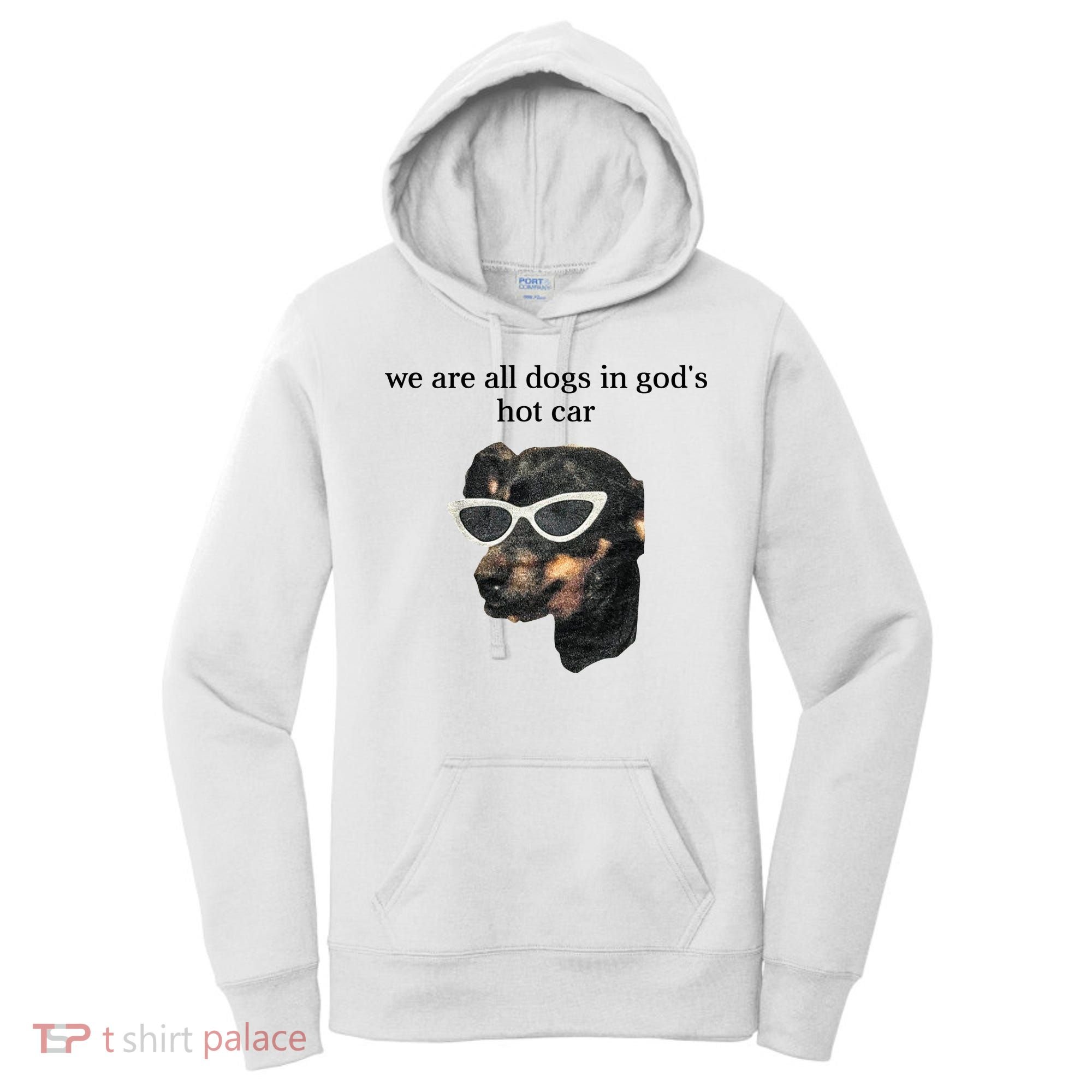 We Are All Dogs In God’S Hot Car Women's Hoodie